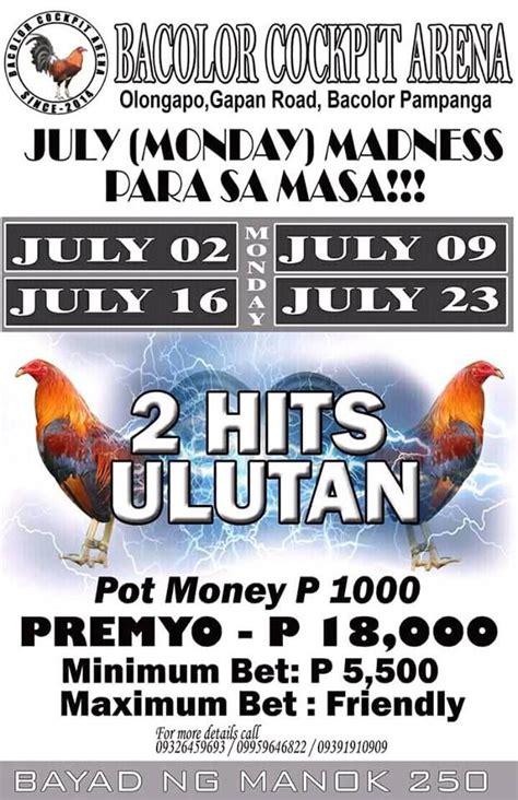 2 hits ulutan|SABONG EXPRESS COCKFIGHT SCHEDULE: .